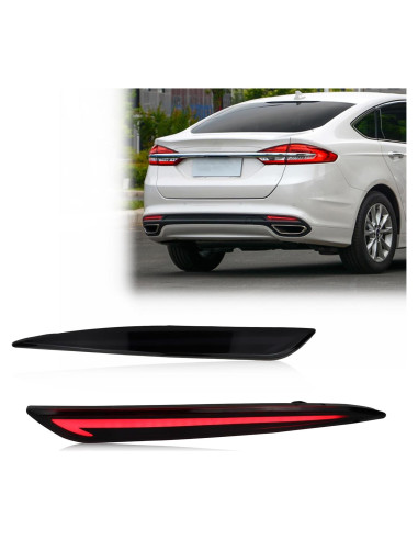 Reflector LED Rojo GEEGEETOP para Ford Fusion 2013-2020