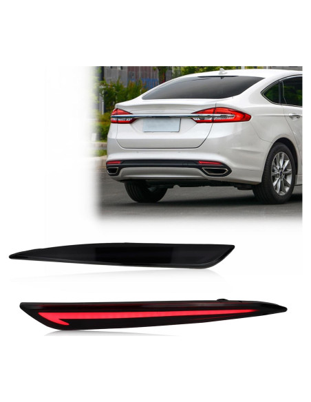 Reflector LED Rojo GEEGEETOP para Ford Fusion 2013-2020