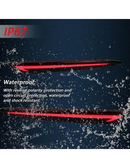 Reflector LED Rojo GEEGEETOP para Ford Fusion 2013-2020