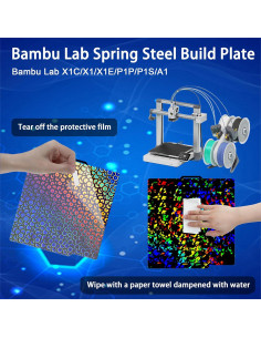 Placa de Construcción PEI Suave Bambu Lab 257x257mm Doble Cara 2