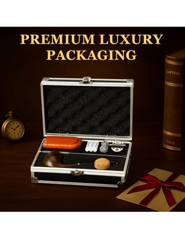 Pipa de Tabaco Joyoldelf Ébano Hecha a Mano con Accesorios