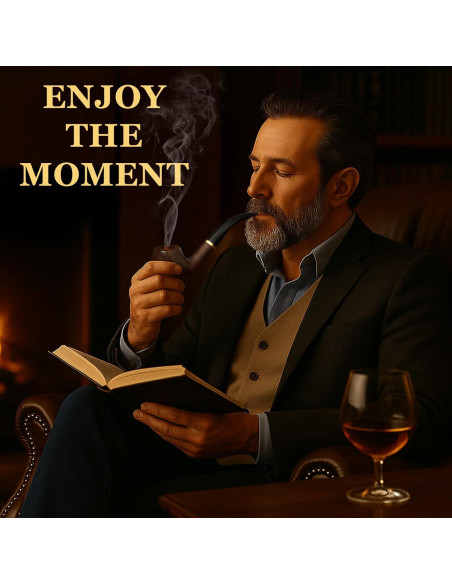 Pipa de Tabaco Joyoldelf Ébano Hecha a Mano con Accesorios