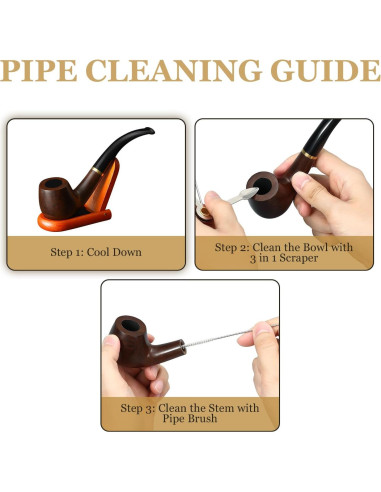 Pipa de Tabaco Joyoldelf Ébano Hecha a Mano con Accesorios