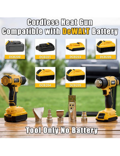 Pistola de Calor Inalámbrica Dewalt 20V 350W 550C 2
