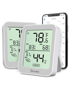 Higrómetro Termómetro Govee H5075 Paquete de 2 con Pantalla LCD