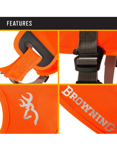 Chaleco de Seguridad para Perros Browning Grande Naranja