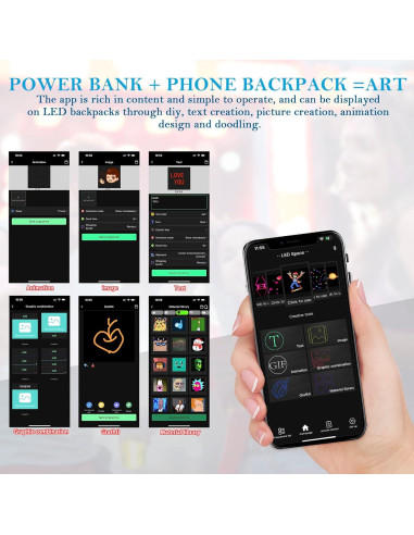 Mochila LED Multifuncional Arimepi para Laptop 18L