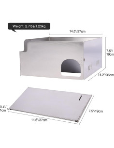 Paravientos Plegable REDCAMP de Acero Inoxidable para Estufa 2