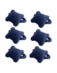 6 Reposamuñecas para Teclado Nocwpsi Azul Oscuro Felpa