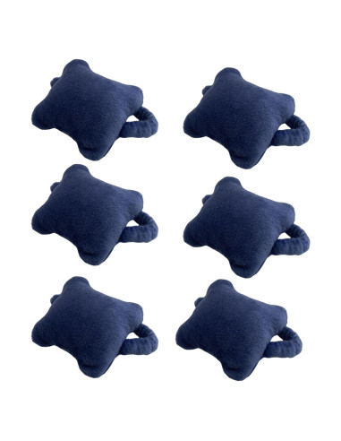6 Reposamuñecas para Teclado Nocwpsi Azul Oscuro Felpa