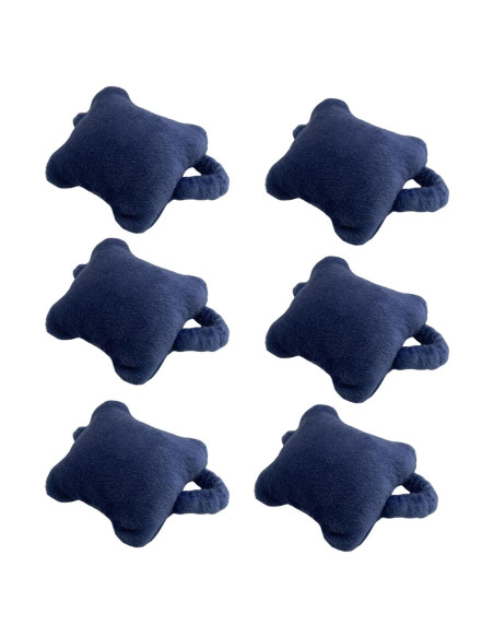 6 Reposamuñecas para Teclado Nocwpsi Azul Oscuro Felpa