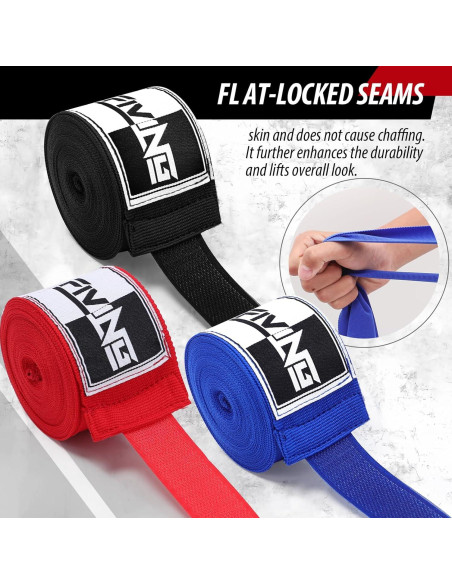 Envolturas de Mano de Boxeo FIVING 450 cm Unisex Azul