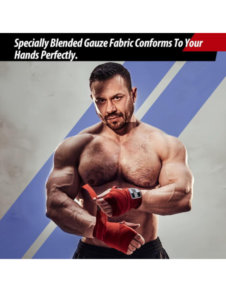 Envolturas de Mano de Boxeo FIVING 450 cm Unisex Azul