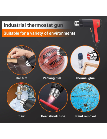 Pistola de Calor 2000W ZFULVO con Control de Temperatura