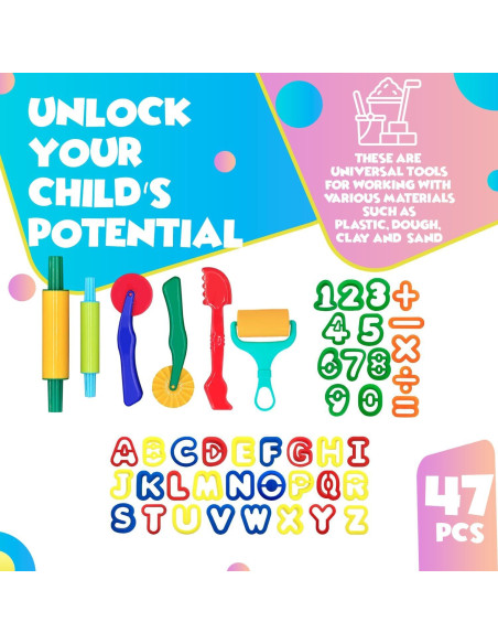 Juego de herramientas de modelado DIMROM 6 piezas para niños