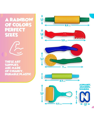 Juego de herramientas de modelado DIMROM 6 piezas para niños