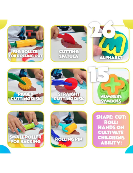 Juego de herramientas de modelado DIMROM 6 piezas para niños