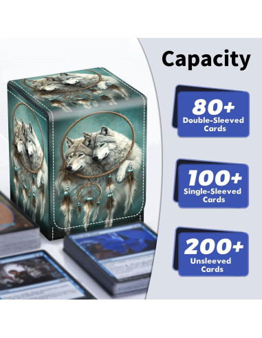 Caja de Barajas Qindaiwen Lobo Atrapa Sueños 100+ Cartas