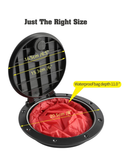 Kit de Cubierta de Escotilla Anndason 15.3 cm con Bolsa Impermeable
