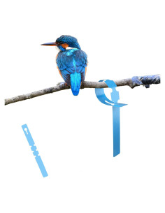 100 Etiquetas de Plantas Ajustables Mziart 21 cm Azul