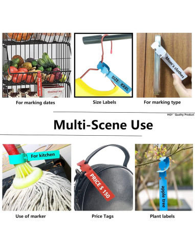 100 Etiquetas de Plantas Ajustables Mziart 21 cm Azul