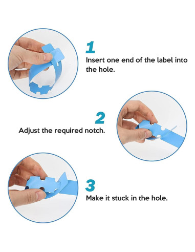 100 Etiquetas de Plantas Ajustables Mziart 21 cm Azul