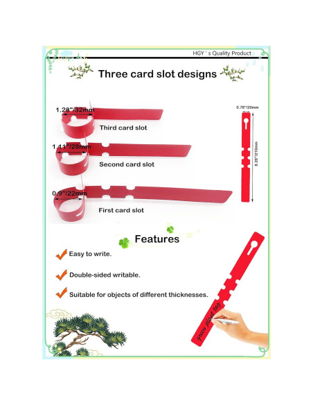 100 Etiquetas de Plantas Ajustables Mziart 21 cm Azul