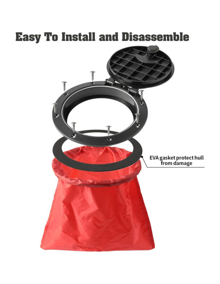 Kit de Cubierta de Escotilla Anndason 15.3 cm con Bolsa Impermeable