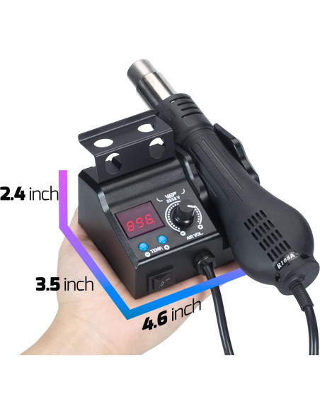 Estación de Retrabajo de Aire Caliente WEP 8858-V Compacta