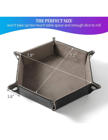 Juego de 2 bandejas para dados Grajar - Plegables y Portátiles