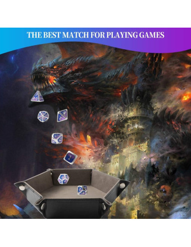 Juego de 2 bandejas para dados Grajar - Plegables y Portátiles