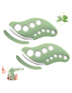 Paquete de 2 Deshojadores de Hierbas Genérico Acero Inoxidable