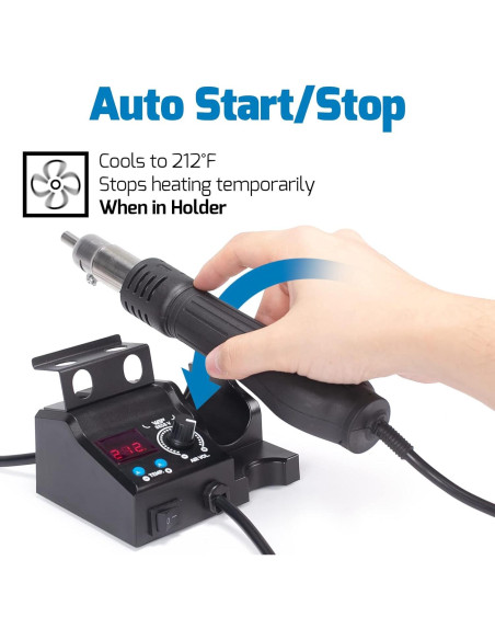 Estación de Retrabajo de Aire Caliente WEP 8858-V Compacta