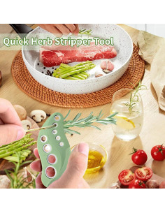 Paquete de 2 Deshojadores de Hierbas Genérico Acero Inoxidable 2