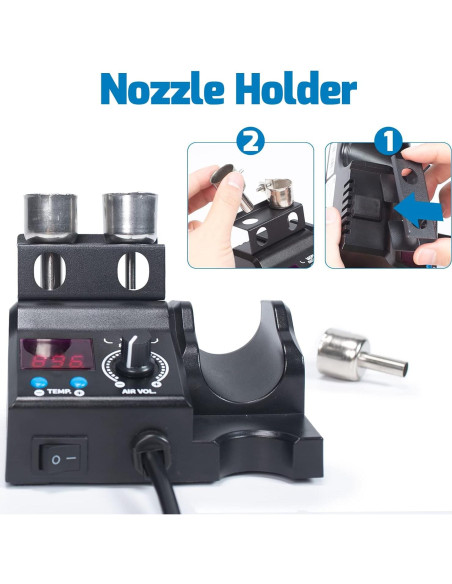 Estación de Retrabajo de Aire Caliente WEP 8858-V Compacta