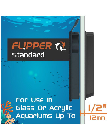 Limpiador Magnético de Acuario Flipper Estándar 12.7x6.35 cm