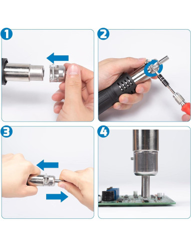 Estación de Retrabajo de Aire Caliente WEP 8858-V Compacta