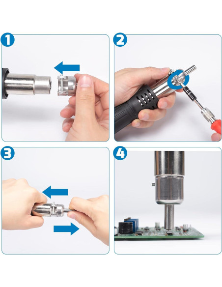 Estación de Retrabajo de Aire Caliente WEP 8858-V Compacta