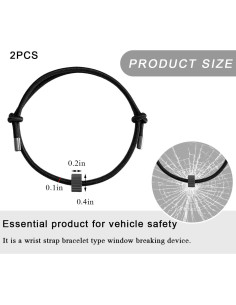 Rompeventanas de Coche Wevdn 2PCS con Carburo de Tungsteno 2