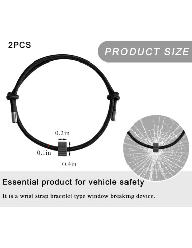 Rompeventanas de Coche Wevdn 2PCS con Carburo de Tungsteno