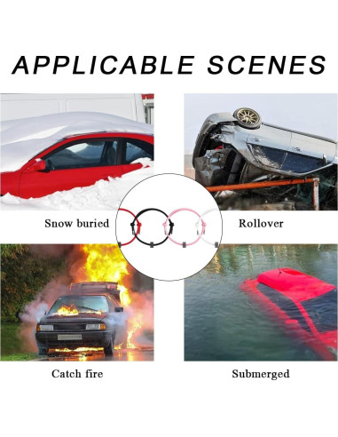 Rompeventanas de Coche Wevdn 2PCS con Carburo de Tungsteno