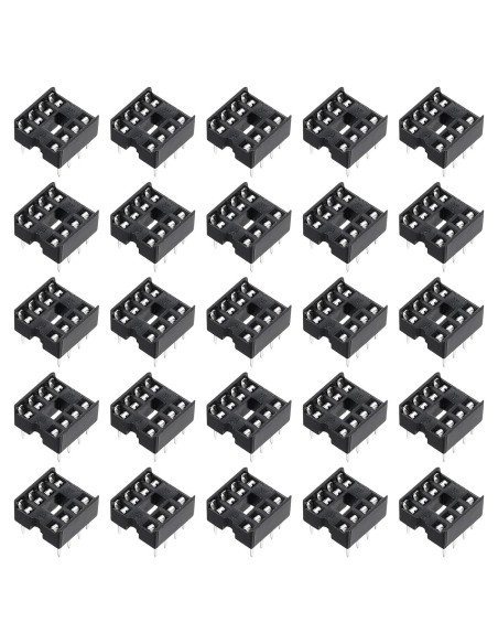 Adaptador de Zócalo DIP IC 8 Pines MECCANIXITY 80 Pcs 2.54mm