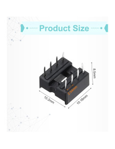 Adaptador de Zócalo DIP IC 8 Pines MECCANIXITY 80 Pcs 2.54mm 2