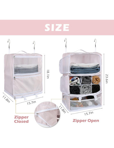 Bolsa de Almacenamiento de Viaje Surblue XXL Rosa Impermeable