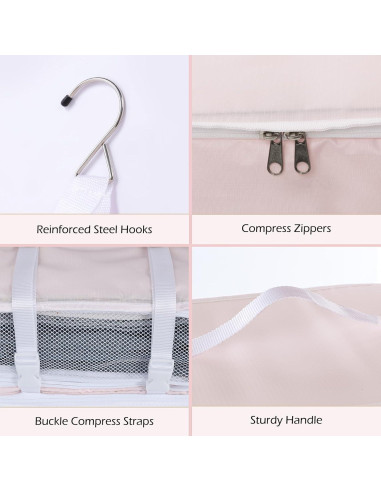 Bolsa de Almacenamiento de Viaje Surblue XXL Rosa Impermeable