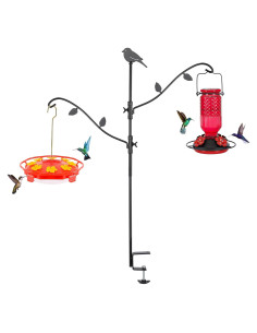 Poste para Comedero de Aves FEED GARDEN 106 cm Ajustable Negro