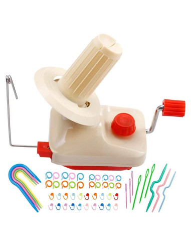 Hacedor de Ovillos Manual BUTUZE 12cm con 53 Agujas de Tejer