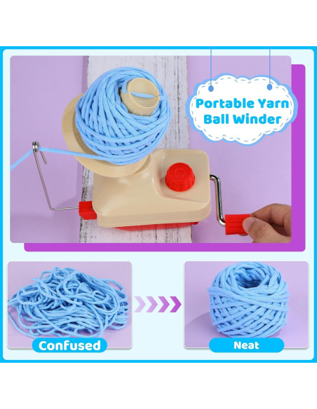 Hacedor de Ovillos Manual BUTUZE 12cm con 53 Agujas de Tejer