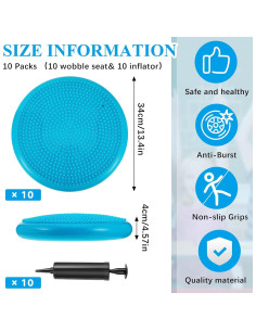 10 Cojines Inestables Amylove para Niños 34 cm Verde Menta 2