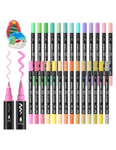 Marcadores de Pintura Acrílica Doble Punta Shuttle Art 28 Colores Pastel